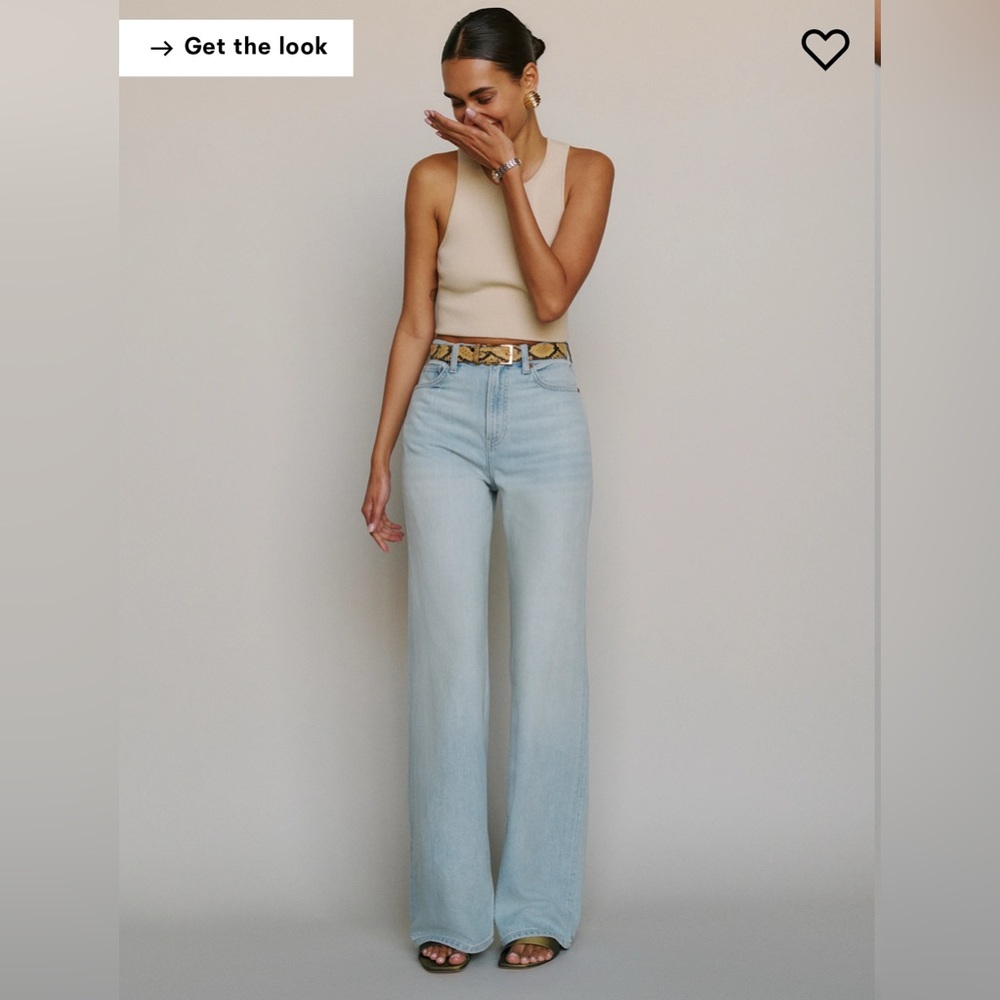 Reformation Cary Lived-in Wide Leg Jeans - Sheyenne - Size 23